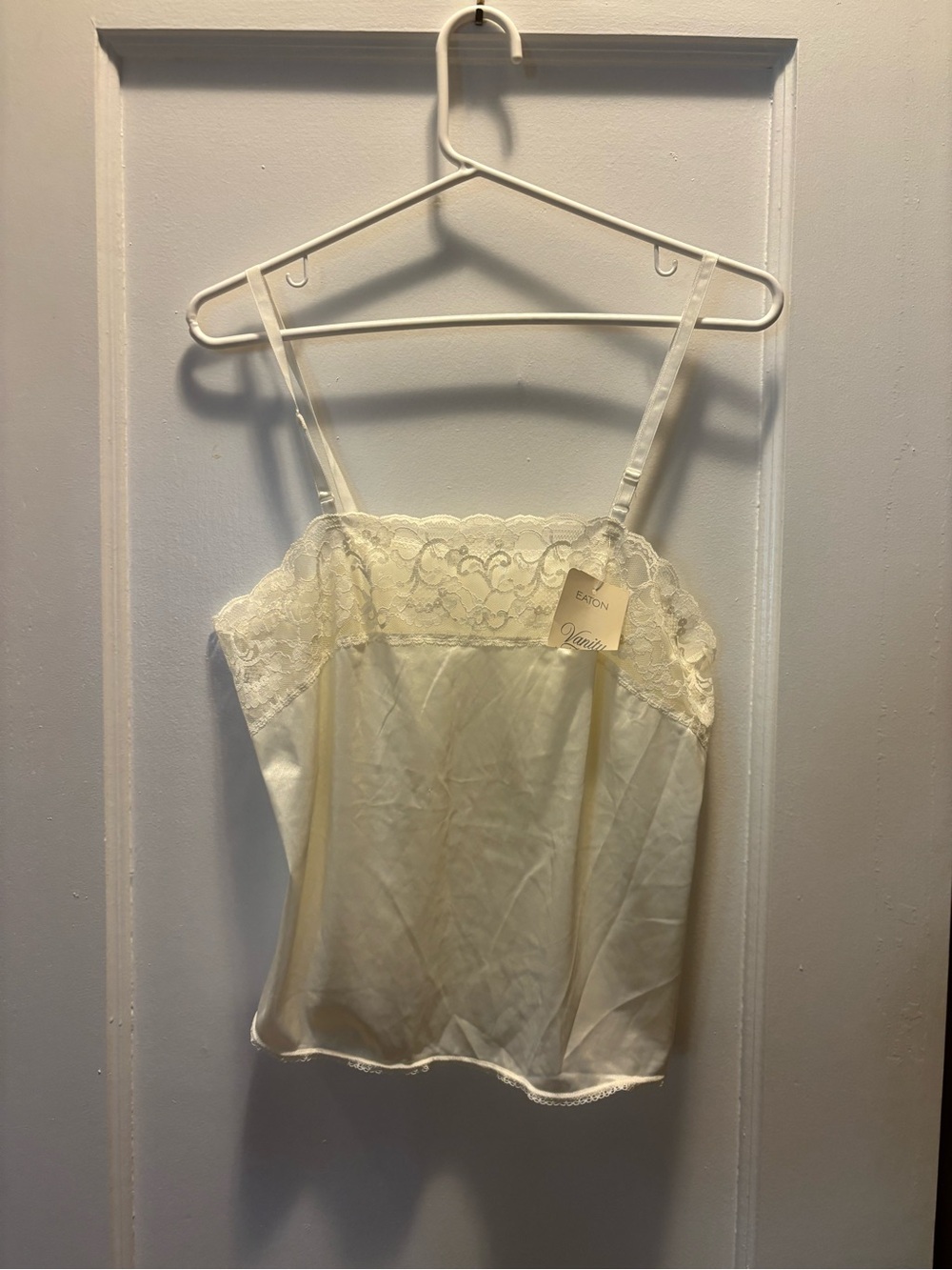 Eaton’s Vanity Fair Cream Lace-Trim Camisole